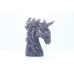 Natural Purple Lepidolite gem stone Unicorn Horse face Figure Home Decorative